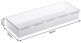 Organizér do zásuvky kuchyne aj kúpeľne, príborník Rotho BASIC, mliečna (38 x 15)