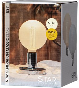 Star trading LED žiarovka s vláknom E24 biele sklo