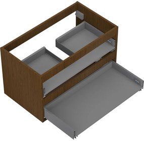 Mexen Box-A, závesná skrinka 80 cm, 2 zásuvky, orech, 91AX0-0800-470-2-86