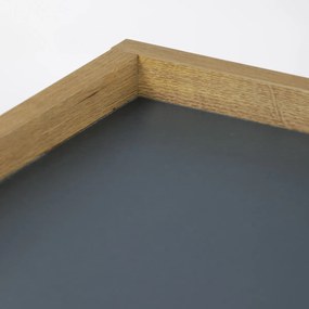 Autronic - Stůl konferenční, MDF deska šedá s dekorativní hranou divoký dub, černý kov. - CT-611 OAK VÝPRODEJ