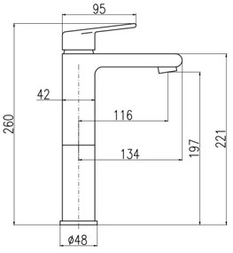 RAV Slezák CO130.0 - Umývadlová batéria COLORADO 26 cm lesklý chróm