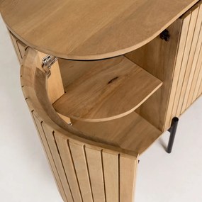 Nízka komoda z mangového dreva v prírodnej farbe 170x80 cm Licia – Kave Home