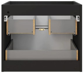Závěsná skříňka Talia Casella se zápustným umyvadlem 60 cm černý/dub casella