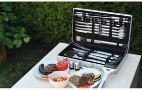 Grilovacie náčinie nerez s kufríkom 30 ks