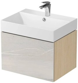 Cersanit - Inverto, závesná skrinka pod umývadlo so zásuvkou 60cm, Lake Stone- biela, S930-003
