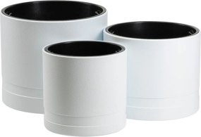 PLASTOVÝ KVETINÁČ LUNA CYLINDER 43,5X38 CM BIELA