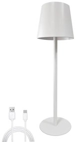 LED dotyková stolná lampa stmievateľná 5W/5V USB 1200 mAh biela