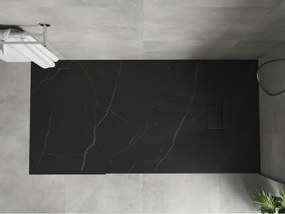 Mexen Hugo, obdĺžniková sprchová vanička, SMC, 180x80cm, imitácia kameňa – čierna, 42758018