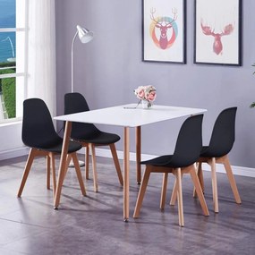 Set jedálenského nábytku stôl KARUP + 4ks stolička NORDICA čierna