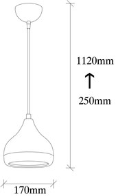 Závěsný lustr Yildo II bílo-zlatý