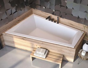 Besco Akrylátová asymetrická vaňa so zníženým lemom Intima Duo Slim 170x125 (180x125) BESCO-Rozmery: 170x125, BESCO-Farba: Biela, BESCO-Orientácia: Ľ…