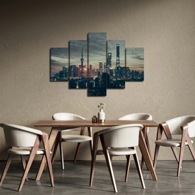 Obraz mesta za súmraku (150x105 cm)