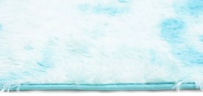 Plyšový koberec SILK Ombre - MODRÝ