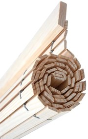 Drevená okenná roleta – prírodná Šírka rolety: 100 cm, Rozvin rolety: 200 cm