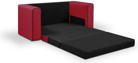 Rozkládací pohovka BELLA Černá/Červená