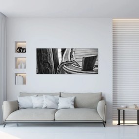 Obraz - Priviazaná loď (120x50 cm)