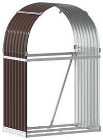 Držiak na polená hnedý 80x45x120 cm pozinkovaná oceľ