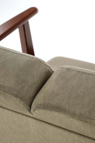 Dvojmiestna pohovka MILANO z masívu 120 cm olivová/orechová