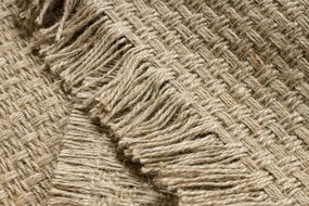 Koberec JUTE 3731 so strapcami, tmavobéžový