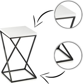 STOJAN NA KVETINÁČ LOFT7 40X24X24 CM ČIERNA/BIELA