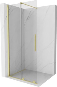 Mexen Velar, posuvné dvere typu Walk-in 70x200 cm, 8mm číre sklo, zlatá matná, 871-070-000-03-55