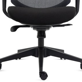 Kancelárska ergonomická stolička BULMA — sieťovina / látka, čierna