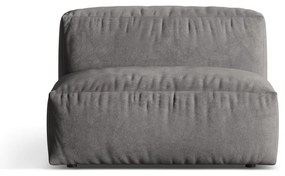 Sivý zamatový modul pohovky (stredový diel) Martina – Micadoni