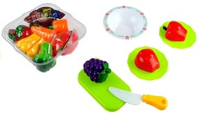 LEAN TOYS Košík so zeleninou na krájanie + váha