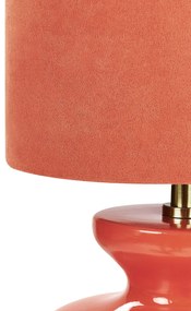 Stolná lampa z umelého semišu červená OTEROS Beliani