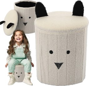 CH Taburetka s úložným priestorom Teddy - biela