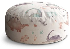 Sablio Taburet Circle Maľované dinosaury: 40x50 cm