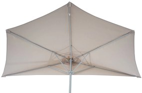 Slnečník polkruh Parla - polyester/hliník - 270cm krémová bez podstavca