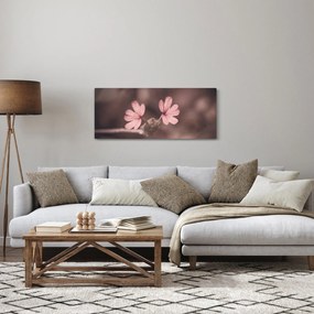 Obraz ružového kvetu (120x50 cm)