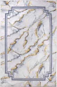 Protišmykový koberec MILANO 90003-02 sivý / zlatý