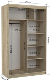 Šatníková skriňa. Vlastná spoľahlivá doprava až k Vám domov. 1058014