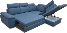 Rohová sedacia súprava Aldon 2F-OTM, modrá tkanina