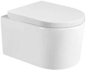 Mexen SOFIA Rimless závesná wc misa so sedátkom s pomalým zatváraním, 49 x 37 cm, biela, 30541000
