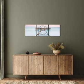 Obraz - Dlhé mólo (s hodinami) (90x30 cm)