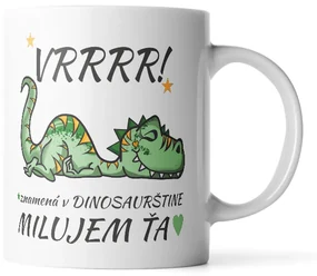 Sablio Hrnek Dinosaurus - 200 ml - espresso