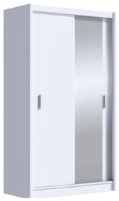 Šatní skriňa so zrkadlom SABRINA 150x215 cm biela