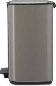 Sivý pedálový oceľový odpadkový kôš 12 l Bo – Brabantia