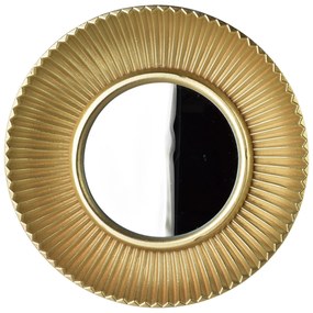 Kulaté nástěnné zrcadlo DAZ 29 cm zlaté