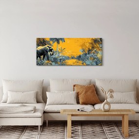 Obraz - Slon v prírode (120x50 cm)