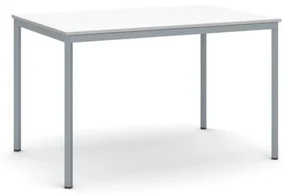 Jedálenský stôl, 1200 x 800 mm, tmavo sivá podnož, biela