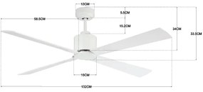 Lucci Air 210521 - Stropný ventilátor AIRFUSION CLIMATE drevo/biela + DO