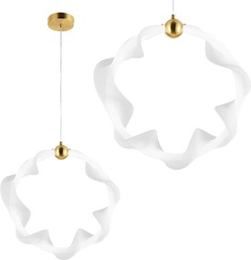 Toolight Toolight, LED závesné osvetlenie 22W, 4000K, 1540lm, G014-1CP, biela-zlatá, OSW-06361