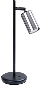 Sollux SL.1373 - Stolná lampa WINX 1xGU10/10W/230V čierna/chróm