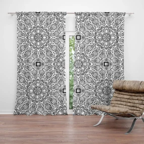 Sablio Záves Biele mehendi: 2 ks 140x250 cm