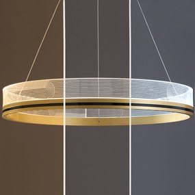 Toolight, LED závesné svietidlo 60cm APP1190-CP, zlatá, OSW-40020
