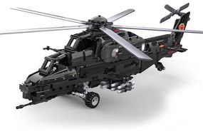 LEAN TOYS Stavebnica Helikoptéra Cada na diaľkové ovládanie čierna 989 kusov